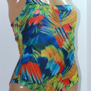 ABS One Piece Assymetrical Tropical Swimsuit 8